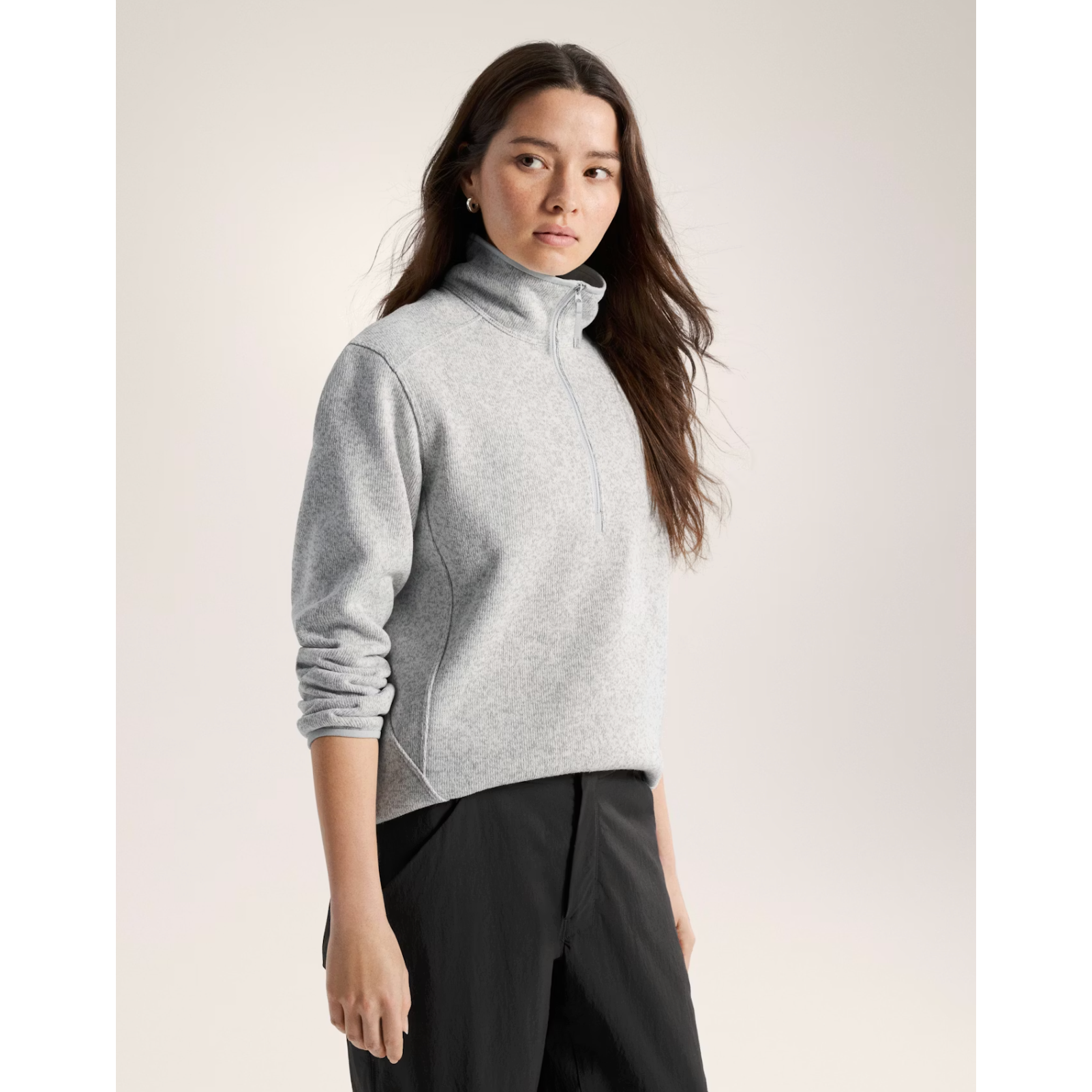 Arc'teryx Women's 1/2 Covert Zip Neck in Atmos Heather II - Image 2