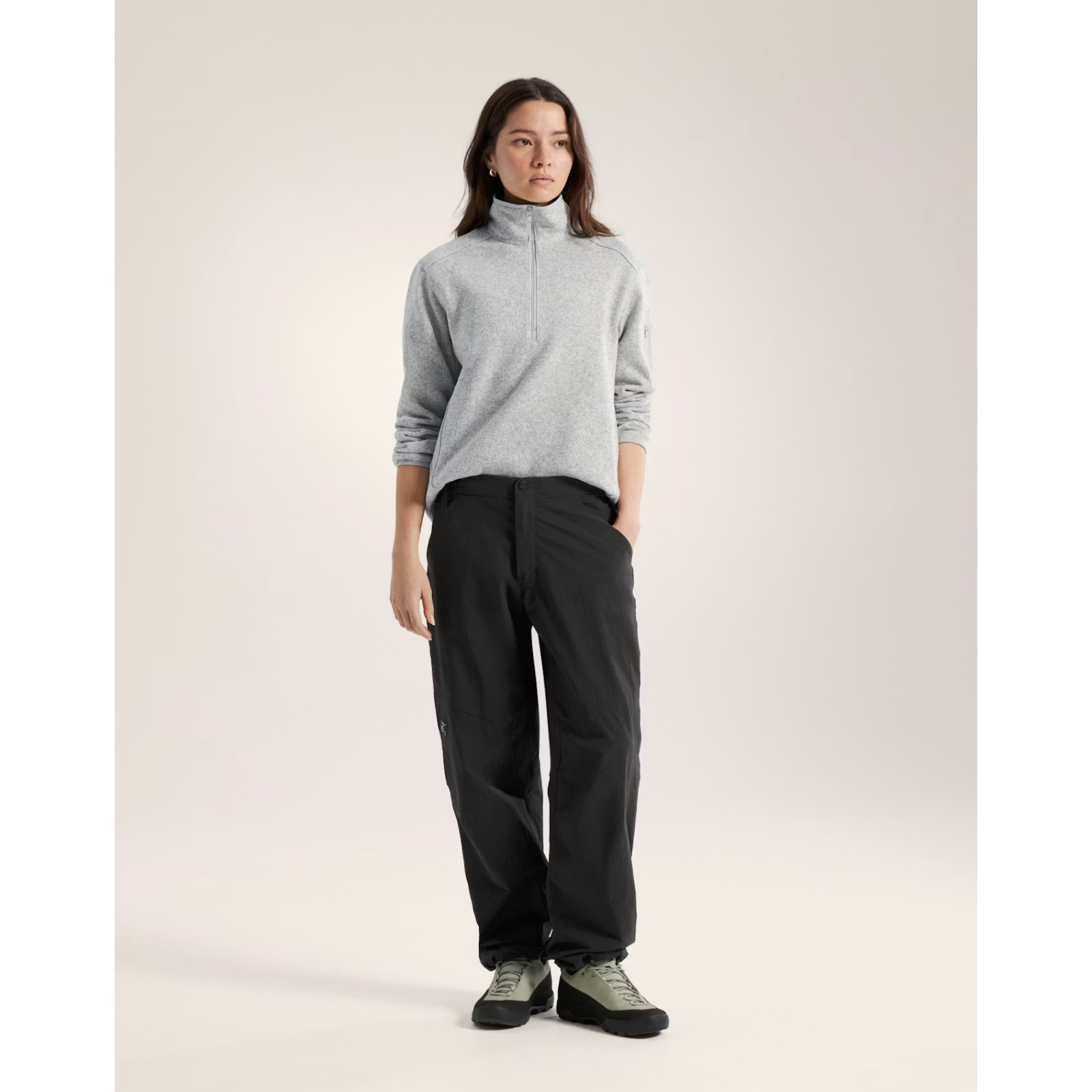 Arc'teryx Women's 1/2 Covert Zip Neck in Atmos Heather II - Image 3